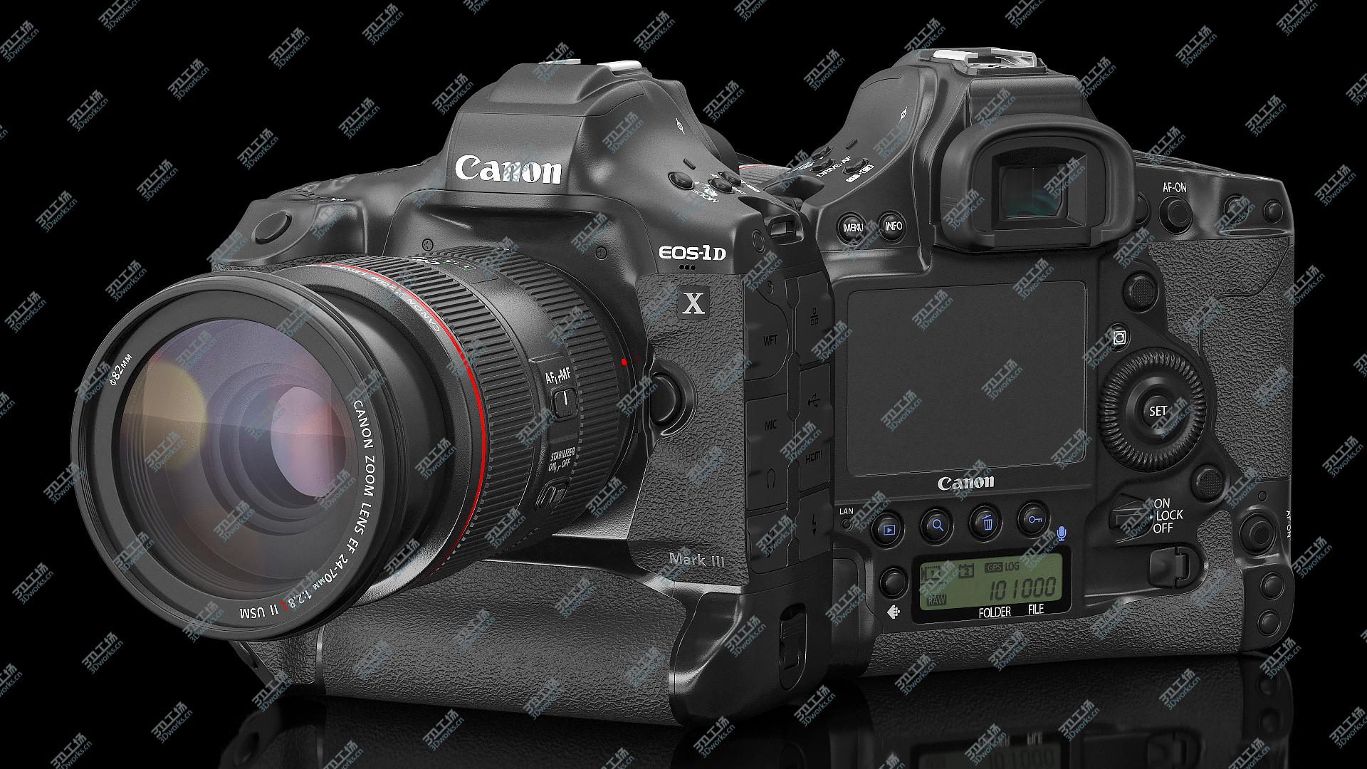 images/goods_img/2021040235/Canon 1DX with Zoom Lens 24 70 3D model/4.jpg